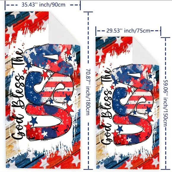 🇺🇸 God Bless the USA GIANT SIZE Beach Towel - Picture 5 of 7